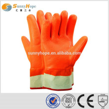 sunnyhope winter Fluorescent pvc heavy duty rubber gloves